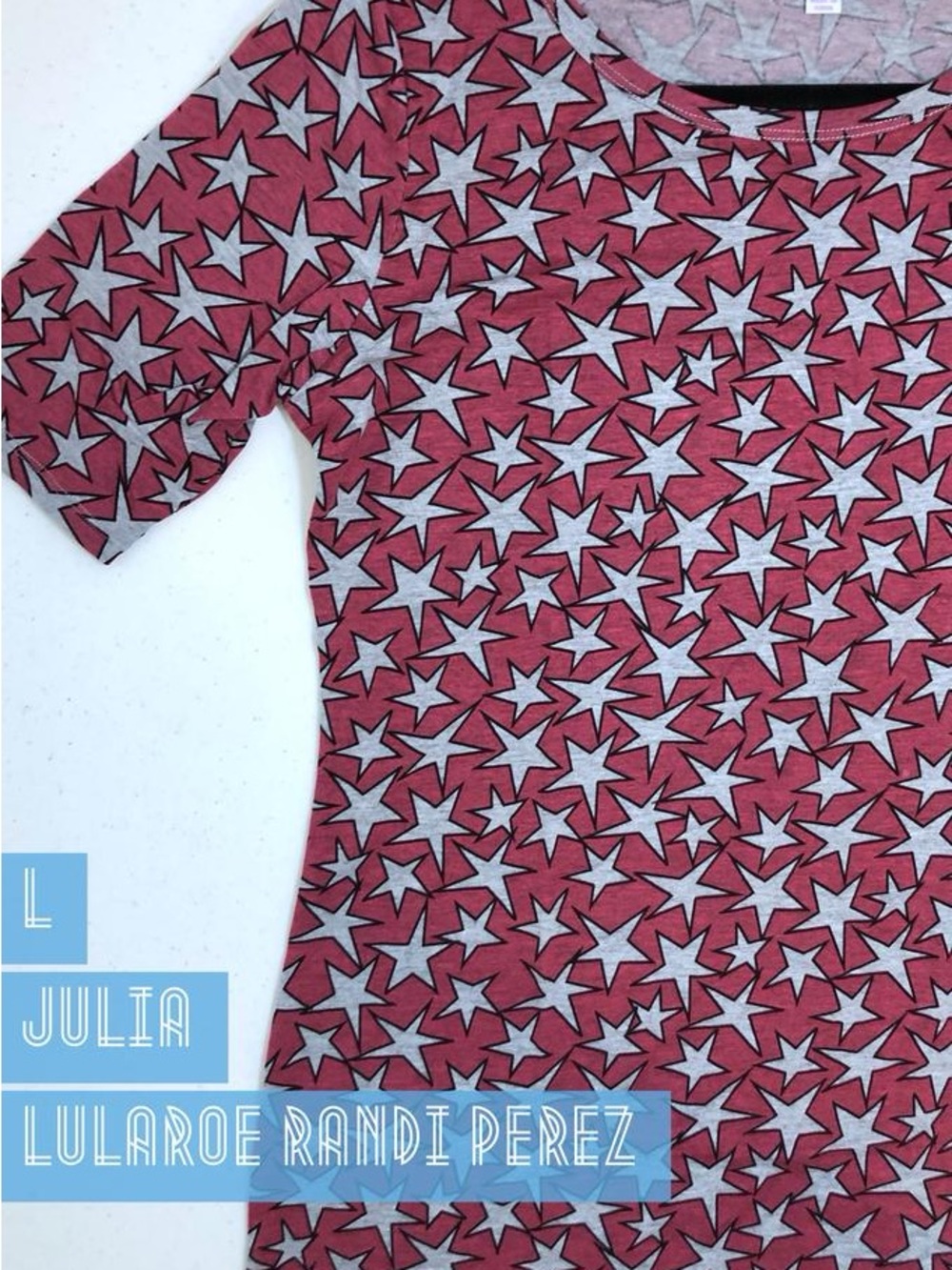 LuLaRoe Women's Star-Print Midi Dress - Pink and White